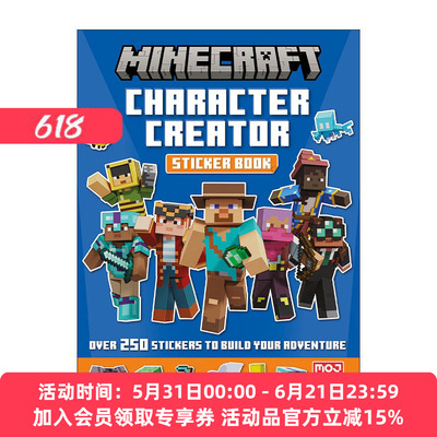 英文原版 我的世界 角色创建贴纸书 Minecraft Character Creator Sticker Book 官方冒险游戏儿童活动书 英文版进口英语原版书籍