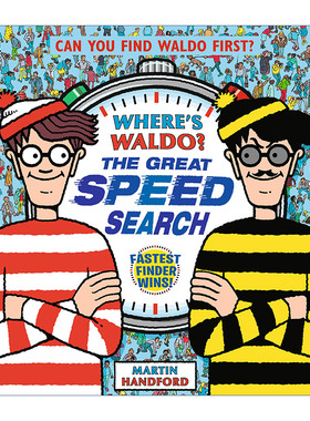沃尔多在哪里 英文原版 Where’s Waldo The Great Speed Search 儿童趣味游戏活动书 找一找 Martin Handford 精装 进口英语书籍