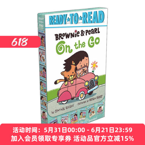 英文原版小说 Brownie Pearl On the Go 6册盒装 Ready to read分级阅读系列 儿童分级读物 英文版 进口英语原版书籍