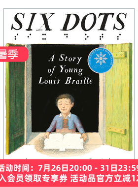 英文原版绘本 Six Dots 六个点 路易·布莱叶与盲文 儿童精装绘本 STEM 施耐德家庭好书奖 Boris Kulikov 英文版 进口英语原版书籍