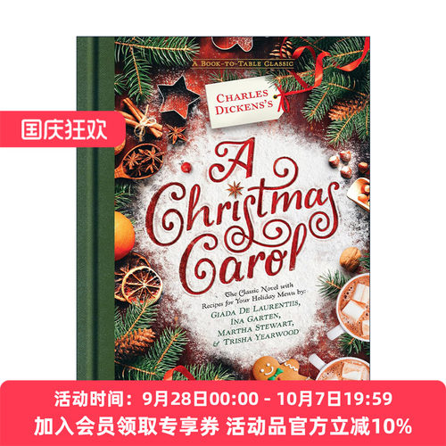 英文原版 查尔斯.狄更斯圣诞颂歌 精装食谱 Charles Dickens's A Christmas Carol 食物摄影艺术图册英文版 进口英语原版书籍