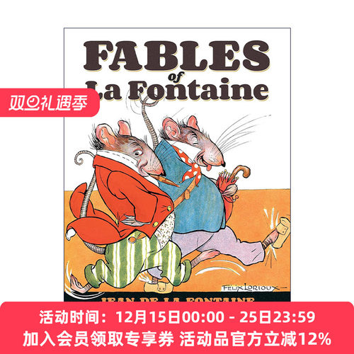 原版 Fables of La Fontaine 拉封丹寓言 英法双语插图版 进口原版书籍