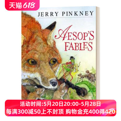 英文原版 Aesop's Fables 伊索寓言 精装 儿童绘本 图画故事书 凯迪克大奖作家 杰里平克尼 英文版 进口英语原版书籍