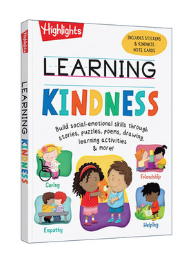 英文原版 Learning Kindness 学习善良 Highlights亮点幼儿园及学龄前儿童益智游戏活动书 加强社交情感技能 进口英语原版书籍
