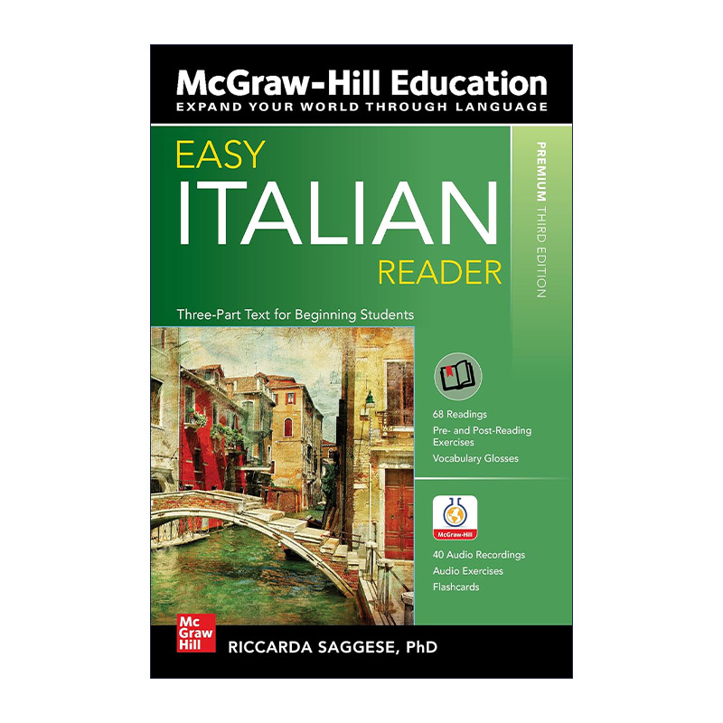 原版 Easy Italian Reader 轻松意大利语阅读 第3版 进口原版书籍