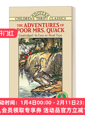 英文原版 The Adventures of Poor Mrs. Quack 桑顿 伯吉斯动物故事书 鸭子夸克太太历险记 英文版 进口英语原版书籍
