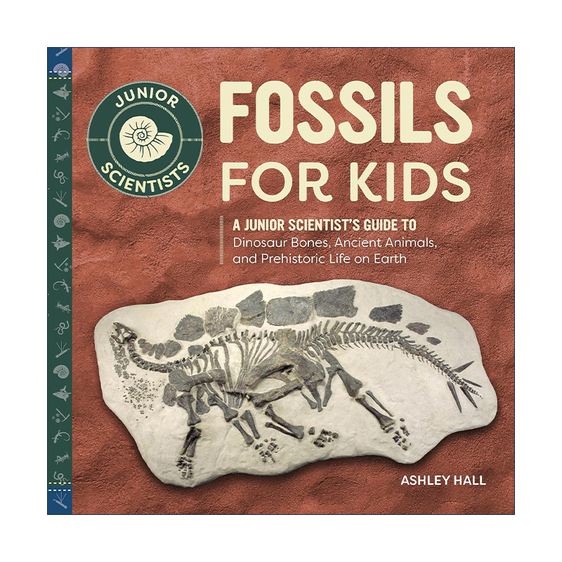 英文原版 Fossils for Kids Junior Scientists 给孩子们的化石科普指南 初级科学家系列 恐龙骨骼 史前生物 进口英语原版书籍