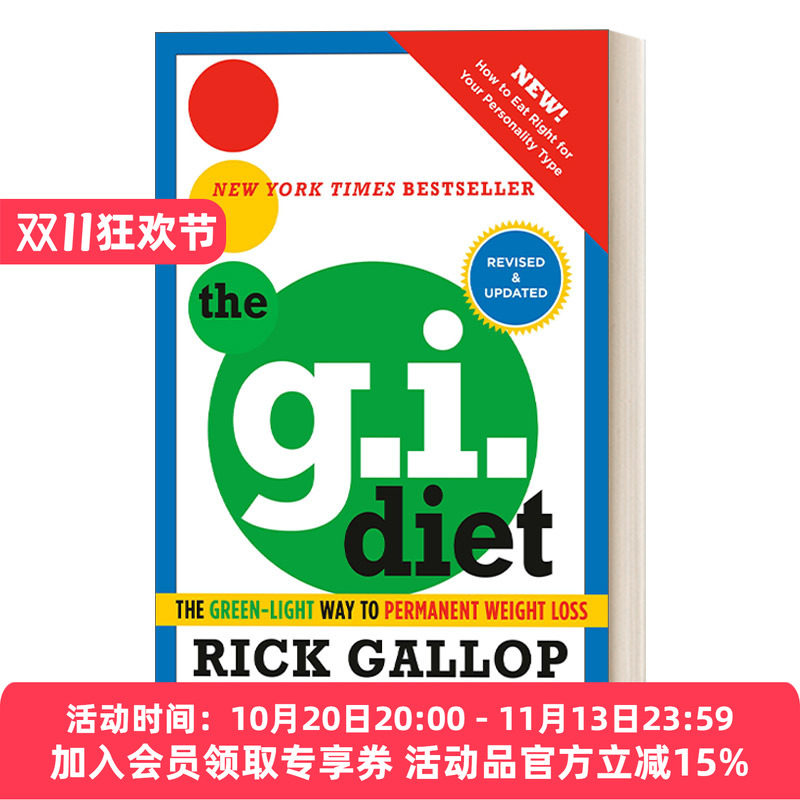 英文原版 The G.I. Diet Revised and Updated 低GI饮食法 吃对食物自然瘦 修订更新版 健康 减肥指南 英文版 进口英语原版书籍
