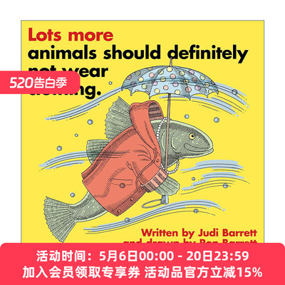 英文原版 Lots More Animals Should Definitely Not Wear Clothing. 动物绝对绝对不应该穿衣服 动物不穿衣服续集 绘本 英文版 进
