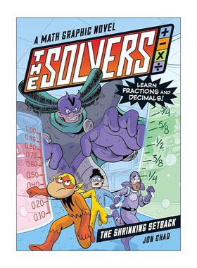 英文原版 The Shrinking Setback 数学漫画小说卷一 学习分数和小数 2024杰出文学作品奖长名单 英文版 进口英语原版书籍