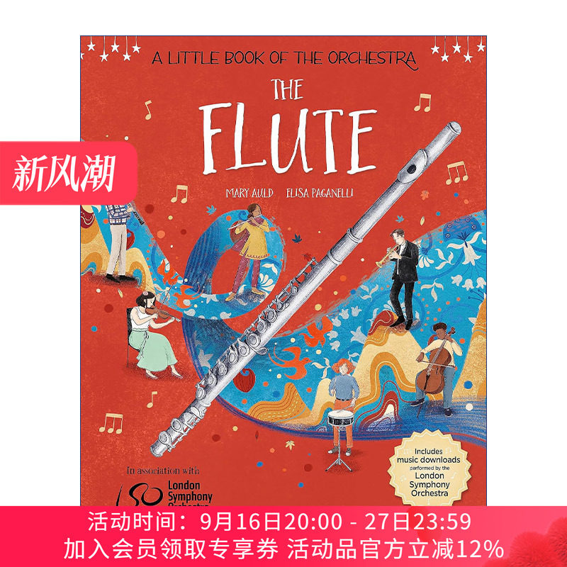 乐团小册子 英文原版 A Little Book of the Orchestra: The Flute 长笛 儿童启蒙精装绘本 英文版 进口英语原版书籍