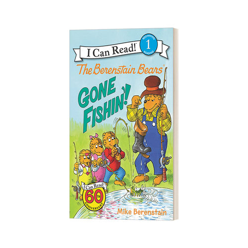 英文原版 The Berenstain Bears Gone Fishin' 贝贝熊去钓鱼 I Can Read Level 1 英文版 进口英语原版书籍