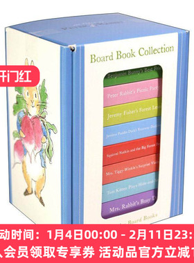 英文原版 Peter Rabbit Board Book Collection 彼得兔的世界 10册纸板书绘本盒装 英文版 进口英语原版书籍
