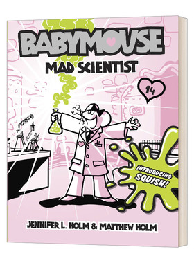 英文原版 Babymouse #14 Mad Scientist 老鼠宝宝系列14 疯狂科学家 漫画小说 英文版 进口英语原版书籍