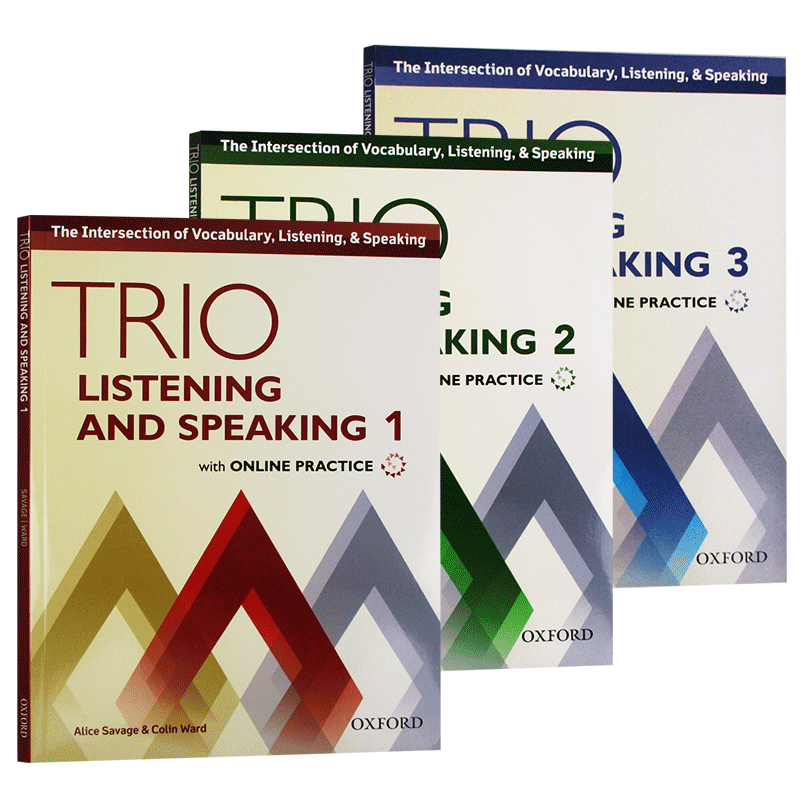 华研原版 牛津Trio系列学术英语听说教材 3册套装 英文原版 Oxford Trio Listening and Speaking 三重听说系列英文版进口原版书籍