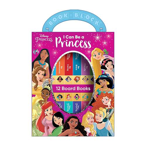 英文原版 Disney Princess I Can Be Princess My First Library 迪士尼公主系列 儿童启蒙纸板书12册礼盒 积极正向的品格教育