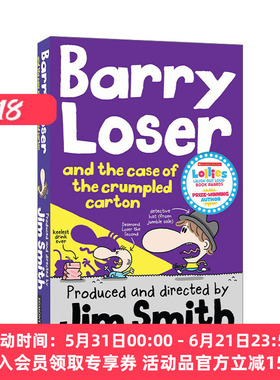 英文原版Barry Loser and the Case of the Crumpled Carton倒霉蛋巴里和和皱巴巴的纸盒案件 倒霉蛋巴里幽默漫画小说进口儿童书籍