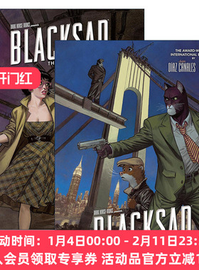 英文原版 Blacksad They All Fall Down 黑猫侦探 世界坍塌 2册 黑马漫画 精装 Juan Díaz Canales 英文版 进口英语原版书籍