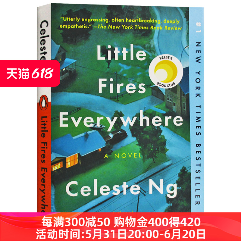 遍地小火苗小小小小的火英文原版小说 Little Fires Everywhere英文版无声告白作者伍绮诗新作进口原版英语书