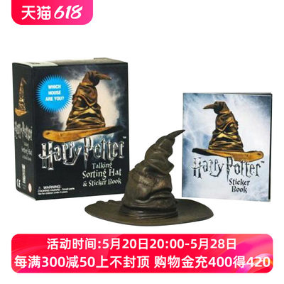 哈利 英文原版 Harry Potter Talking Sorting Hat and Sticker Book 哈利·波特会说话的分院帽和贴纸书 英文版 进口英语原版书籍