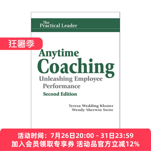 随时培训 英文原版 Anytime Coaching 释放员工绩效 商业管理 Teresa Wedding Kloster 英文版 进口英语原版书籍