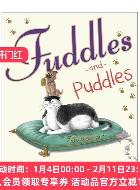 英文原版 Fuddles and Puddles 法豆猫和塘豆狗 迪士尼动画师Frans Vischer 英文版 进口英语原版书籍