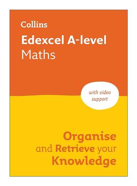 英文原版 Collins Edexcel A-Level Maths Organise and Retrieve Your Knowledge 柯林斯英国爱德思高中数学复习指南 进口书籍