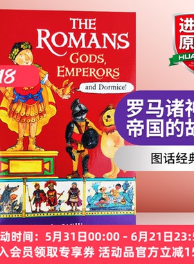 罗马诸神与帝国的故事 英文原版 The Romans Gods Emperors and Dormice 图话经典 小学生英语课外阅读古典神话传说历史书籍英文版