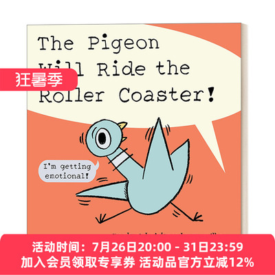 鸽子过山车般的情绪变化 英文原版 Pigeon Will Ride the Roller Coaster! 精装绘本 Mo Willems 英文版 进口英语原版书籍
