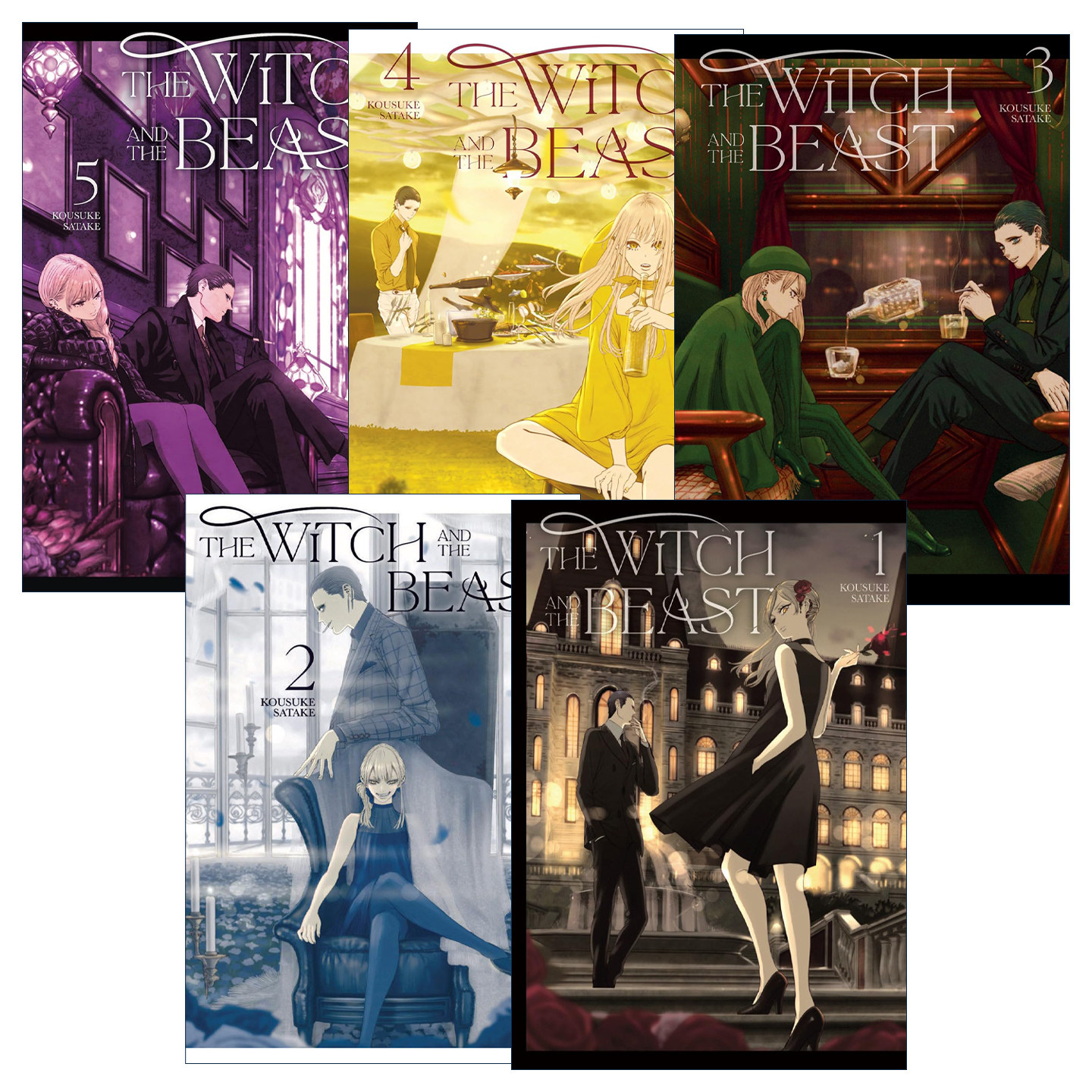 英文原版 The Witch and the Beast 魔女与野兽1-5册 同名动漫漫画 佐竹幸典 讲谈社 英文版 进口英语原版书籍