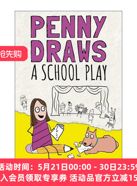 英文原版 Penny Draws a School Play 佩妮画了一出学校话剧 儿童小说 精装 Sara Shepard萨拉·谢泼德 英文版 进口英语原版书籍