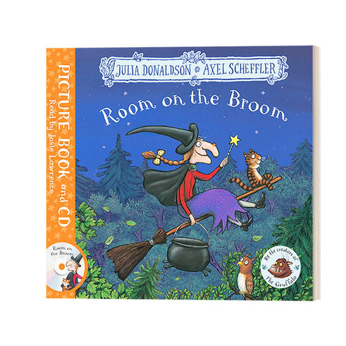 英文原版 Room on the Broom Book & CD 女巫扫帚排排坐 附CD 儿童启蒙绘本 朱莉娅唐纳森 英文版 进口英语原版书籍