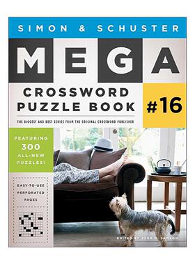 英文原版 Simon & Schuster Mega Crossword Puzzle Book #16 西蒙与舒斯特 超级纵横字谜集16 英文版 进口英语原版书籍
