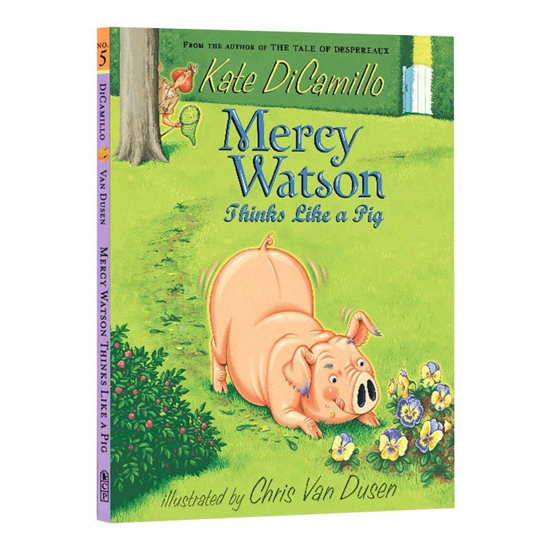 英文原版 Mercy Watson Thinks Like a Pig 小猪梅西脱险记 平装 Kate DiCamillo 儿童桥梁章节书 英文版 进口英语原版书籍