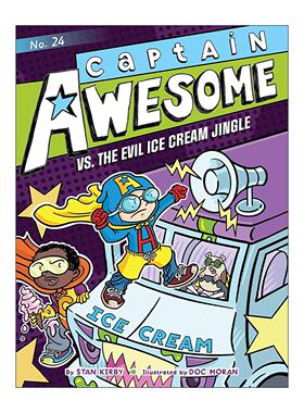 英文原版 Captain Awesome vs.the Evil Ice Cream Jingle 异能船长24 英文版 进口英语原版书籍