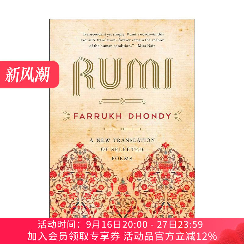 英文原版 Rumi 鲁米 诗歌选集新译本 英文版 进口英语原版书籍