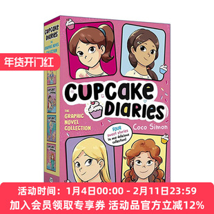 英文原版 Cupcake Diaries The Graphic Novel Collection Boxed Set 蛋糕烘焙师 1-4册盒装 漫画版 英文版 进口英语原版书籍