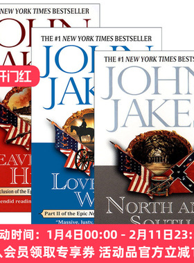 南北战争三部曲 英文原版 North and South Trilogy 3册 历史小说 John Jakes 英文版 进口英语原版书籍