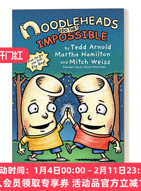 英文原版 Noodleheads Do the Impossible 傻瓜面条头小子6 战胜不可能 精装全彩漫画 Tedd Arnold 英文版 进口英语原版书籍