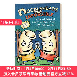 英文原版 Noodleheads Do the Impossible 傻瓜面条头小子6 战胜不可能 精装全彩漫画 Tedd Arnold 英文版 进口英语原版书籍