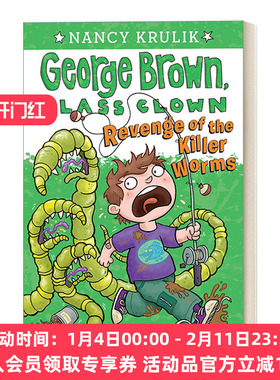英文原版 Revenge of the Killer Worms #16 乔治布朗系列16 校园搞笑王 儿童章节书桥梁书 插画Aaron Blecha 英文版 进口书籍