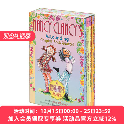 漂亮的南希4册 英文原版 Fancy Nancy Clancy's Astounding Chapter Book Quartet 初级章节桥梁书 英文版 进口英语原版书籍
