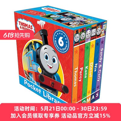 托马斯小火车 小小图书馆 英文原版绘本 Thomas & Friends Pocket Library 手掌纸板书6册 英文版 进口英语原版书籍