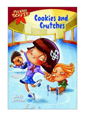 英文原版 Pee Wee Scouts 01 Cookies and Crutches 小人物侦察队系列1 饼干与拐杖 儿童章节桥梁故事书 Judy Delton 英文版