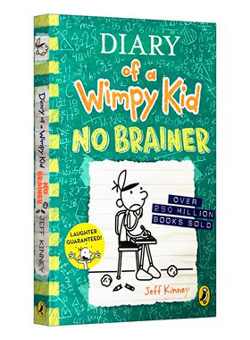 英文原版 Diary of a Wimpy Kid No Brainer Book 18 小屁孩日记18 不动脑 英文版 进口英语原版书籍
