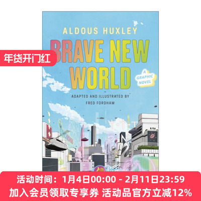 美丽新世界 英文原版 Brave New World A Graphic Novel 漫画版 Fred Fordham改编 精装 英文版 进口英语原版书籍