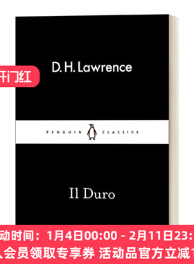 伊尔杜罗 英文原版小说 Il Duro D.H.劳伦斯 小黑书 英文版 进口英语原版书籍