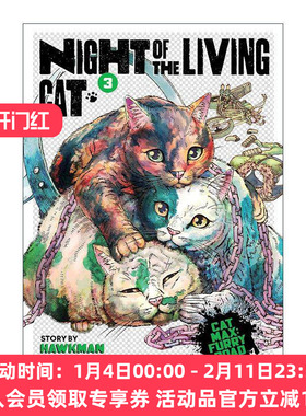 英文原版 Night of Living Cat 3 活猫之夜3 科幻恐怖漫画 Hawkman 英文版 进口英语原版书籍