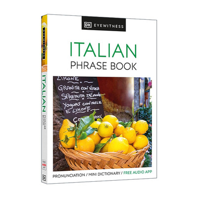 原版 DK Eyewitness Travel Phrase Books Italian 目击者旅游意大利语短语口袋手册 进口原版书籍