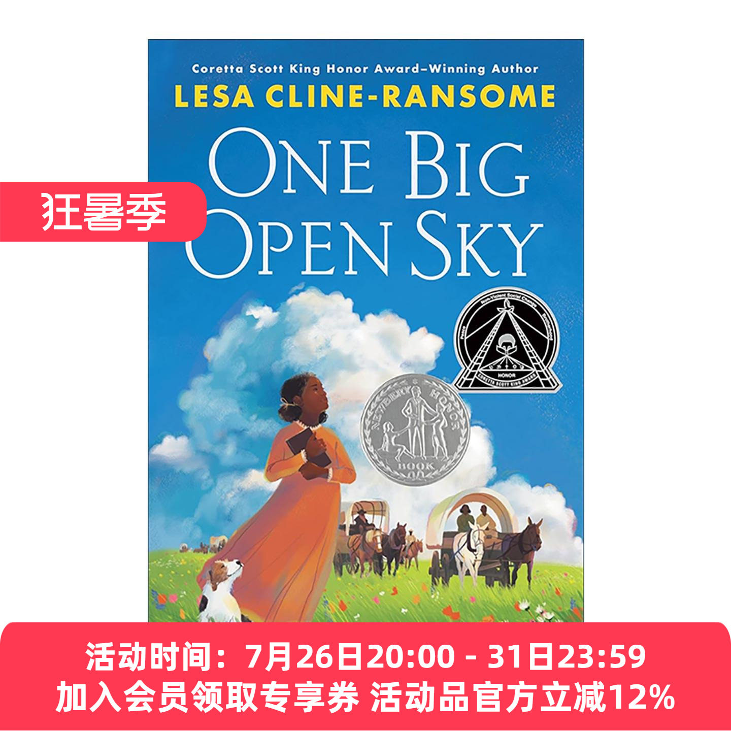 英文原版 One Big Open Sky 一片广阔的天空 青少年图书馆协会推荐 儿童历史小说 Lesa Cline-Ransome 精装 进口英语原版书籍